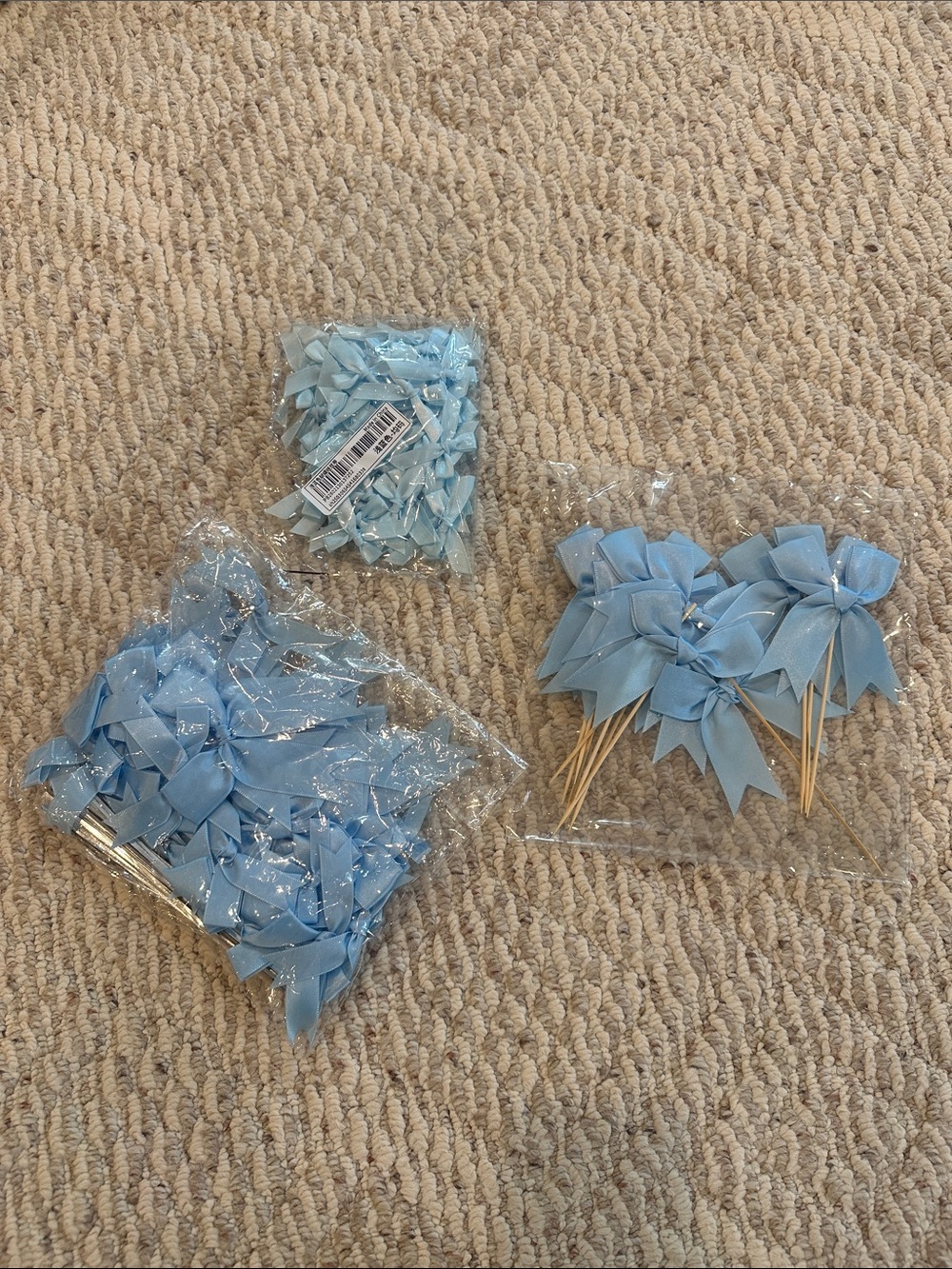 🎀🩵 Satin Light Blue Ribbon Bow Collection for Party Decorations -